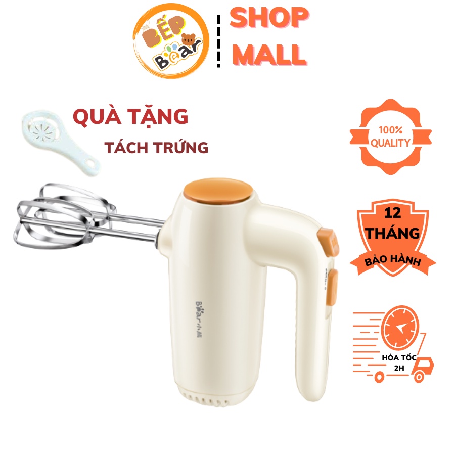 Máy đánh trứng cầm tay Bear DDQ-B01K1 công suất cao chống tê tay khử mùi đảm bảo sức khỏe an toàn