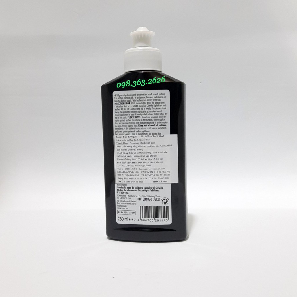 Kem bảo dưỡng, chống nứt ghế da Sonax Leather care lotion 250ml