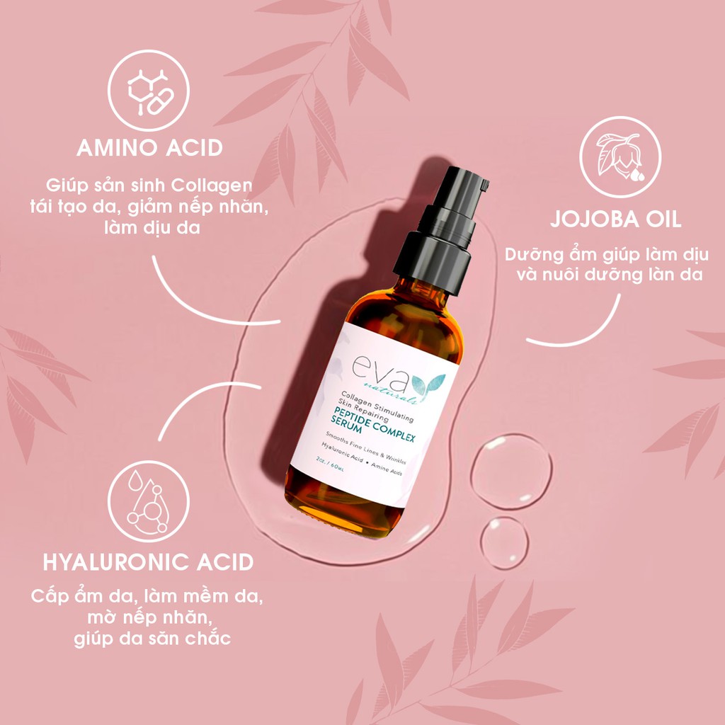 Serum Chứa Peptide Giúp Trẻ Hóa và Chống Lão Hóa Da Eva Naturals Peptide Complex Serum 60ml | BigBuy360 - bigbuy360.vn