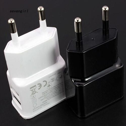 Adapter sạc hai cổng 5V 2A ổ cắm EU dành cho iPhone Samsung iPad iPod