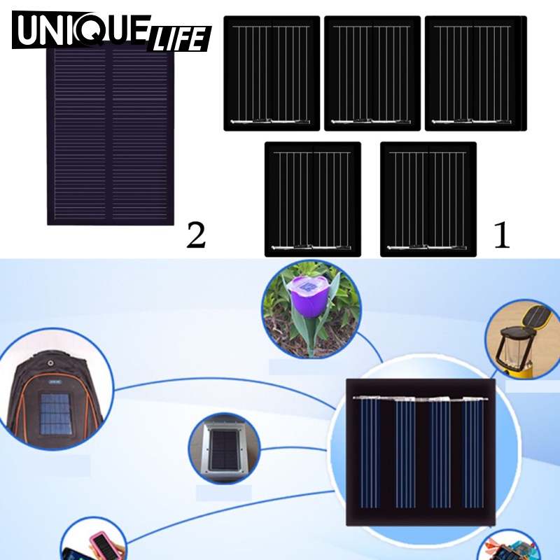 5 Tấm Pin Năng Lượng Mặt Trời Mini Polycrystalline Silicone DIY Sạc Pin 30x25mm 1V