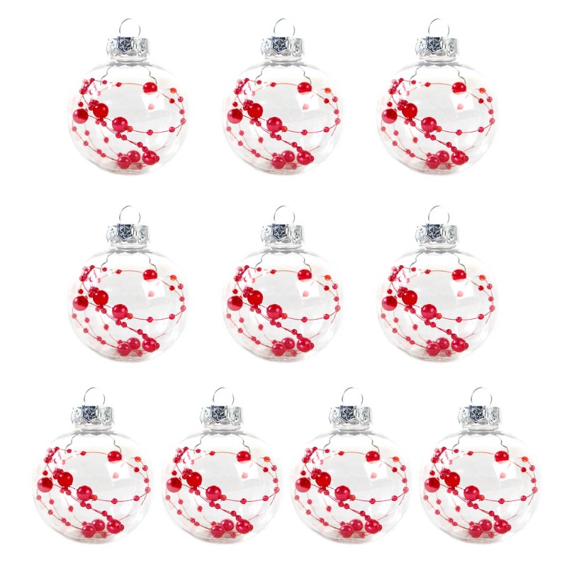 10 quả châu trong suốt trang trí cây thông Noel độc đáo