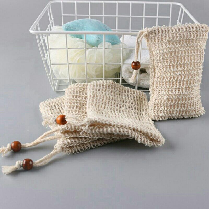 Túi tắm cotton đựng xà phòng thiên nhiên