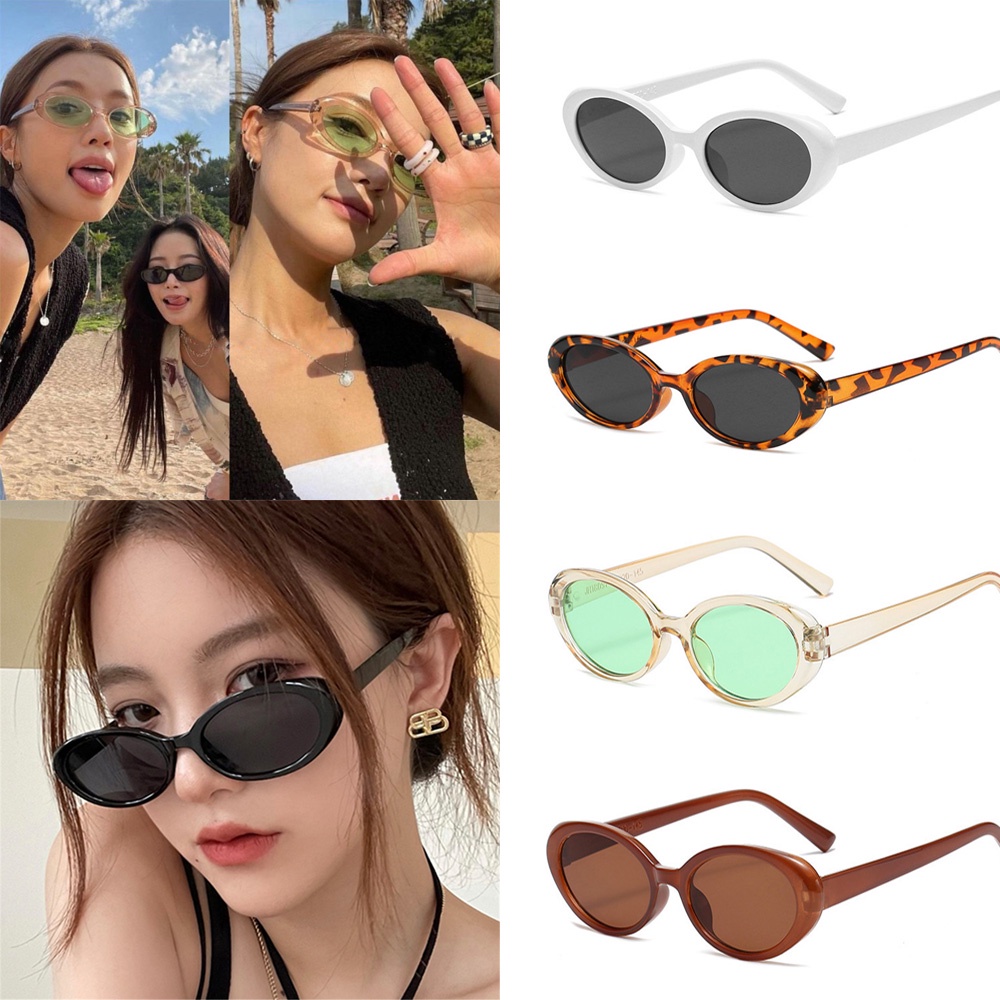 Kính Mát Gọng Oval Phong Cách Hip Hop Thời Trang