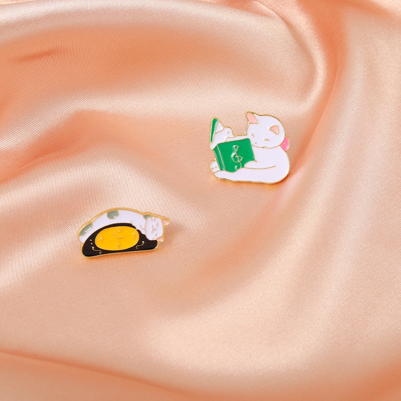 Ghim Cài Ba Lô Tráng Men Hình Động Vật / Thỏ / Mèo / Sư Tử Dễ Thương 12 Kiểu Lựa Chọn