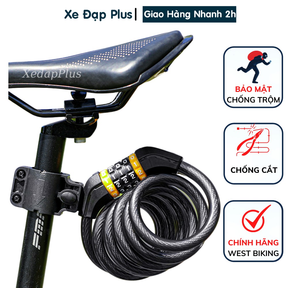 Khóa xe đạp chống trộm cao cấp thương hiệu West Biking