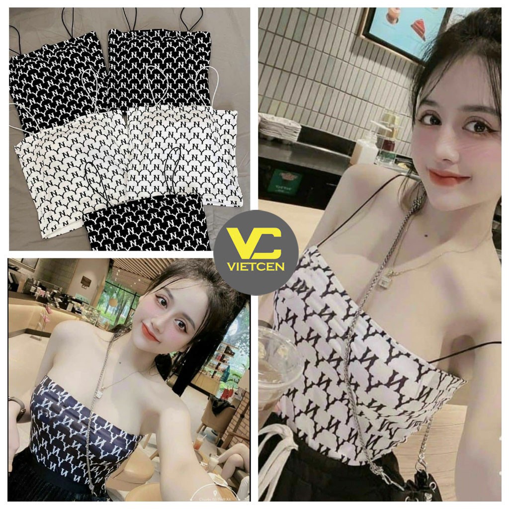 Áo 2 dây croptop sợi bún NYN áo hai dây body ôm chất thun bozip mịn mát - VIETCEN