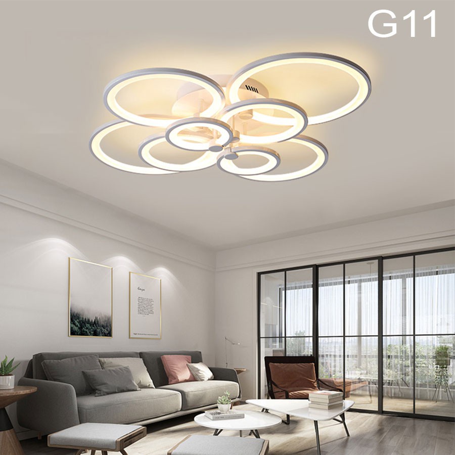Đèn Mâm Led Ốp Trần 8 Cánh Hình Hoa Trang Trí Phòng Khách,Ngủ, Có Điều Khiển Từ Xa Phân Tầng 3 Chế Độ Ánh Sáng
