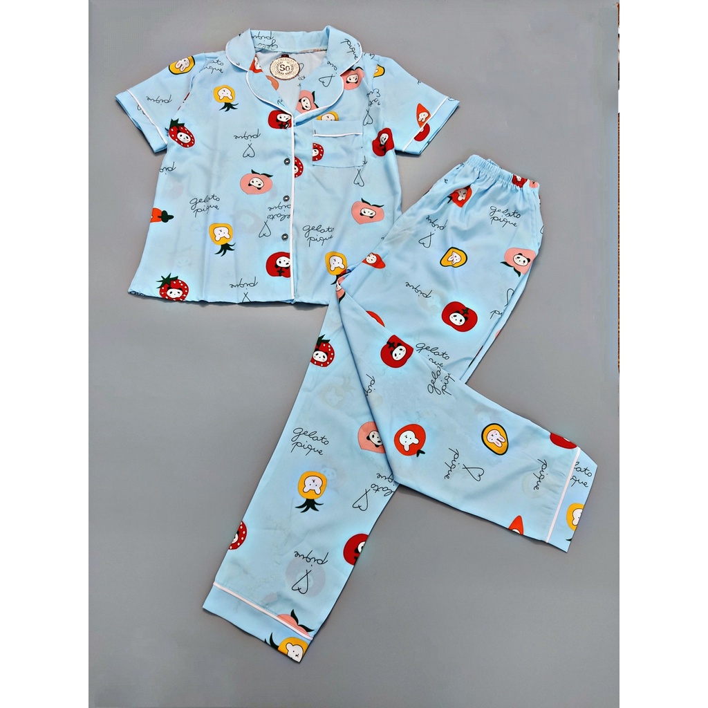 Bộ Đồ Ngủ, Đồ Bộ Pijama Lụa Nữ Mặc Nhà Bộ Ngủ Tay Cộc Quần Dài Chất Liệu Lụa Hàn Cao Cấp | BigBuy360 - bigbuy360.vn