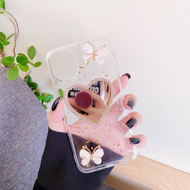 Ốp hình con bướm tráng gương cho IPhone 12mini 11promax 11/12 Pro Max/8 Plus/12 Mini/11 Pro Max/XS/7/8/X/XR/XsMax 7 / 8 | BigBuy360 - bigbuy360.vn