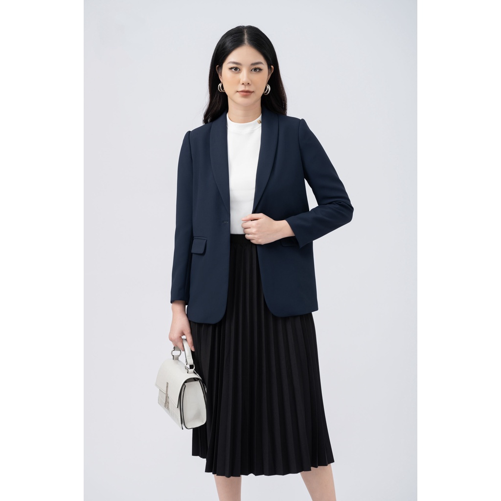 Áo vest FIONA dáng suông, Vest nữ cổ sam cài cúc phong cách Hàn Quốc F651441