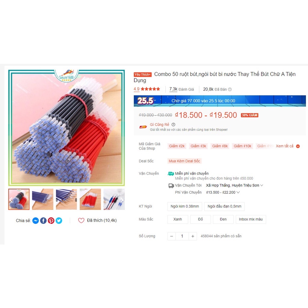 Bút bi nước văn phòng mực gel 0.38mm,mực đều nét chữ đẹp đủ màu xanh đen đỏ
