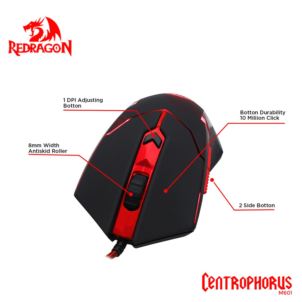 Chuột Gaming Redragon Centrophorus - M601