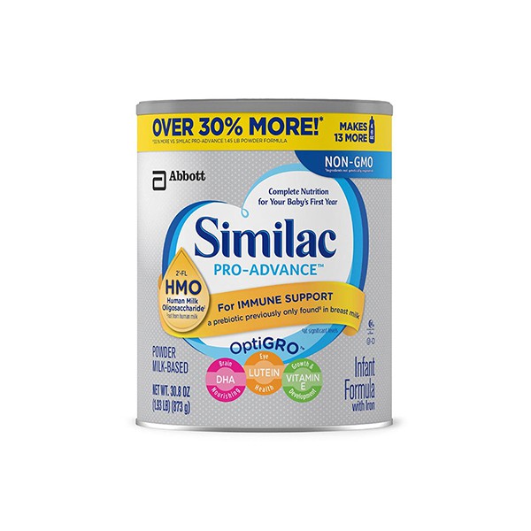 Sữa Similac Pro advance NON GMO - HMO cho bé từ 0 - 12 tháng tuổi, loại 873g của Mỹ