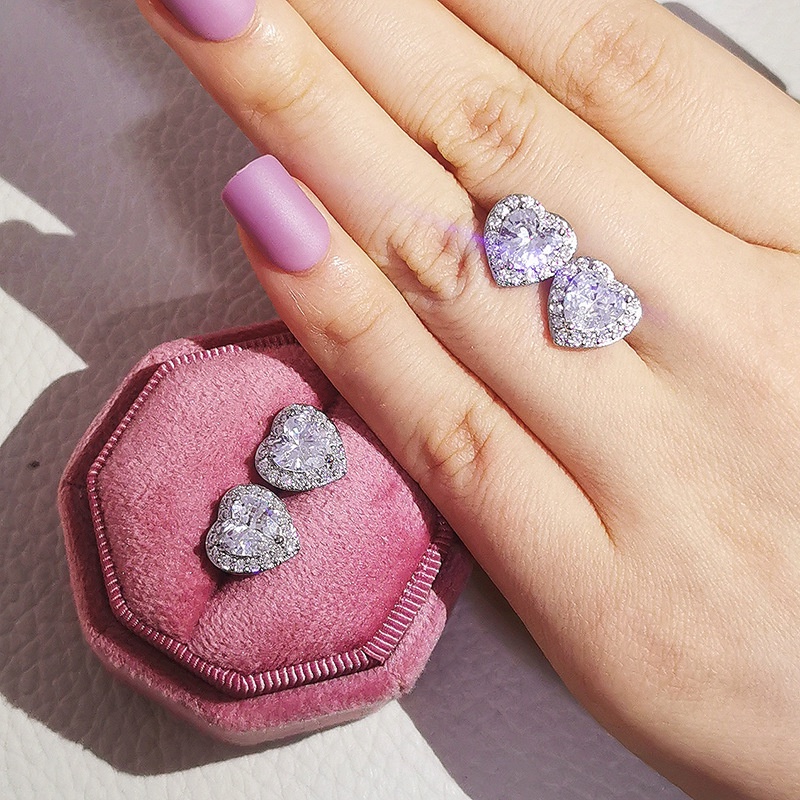 Khuyên Tai Bạc 925 Đính Đá 2022 Thời Trang Sang Trọng Cho Nữ