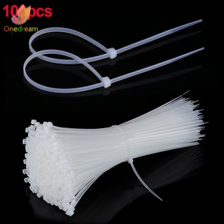 ♣100 Pcs ABS Plastic Cable Ties Zip Fasten Wire Wrap Strap Fastening