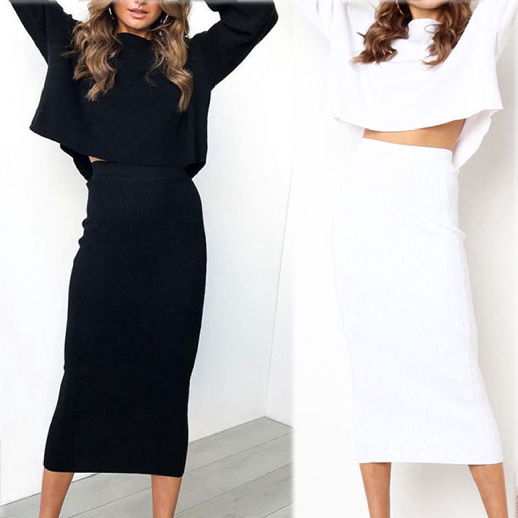 Chân váy bút chì lưng cao thiết kế ôm sát tôn dáng