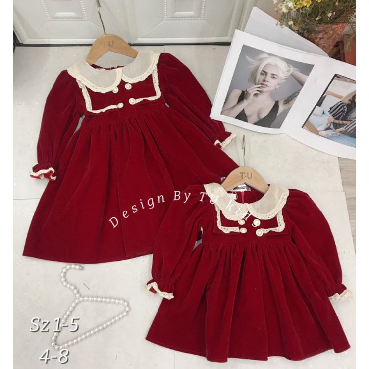 Váy  nhung  sz 8-20kg