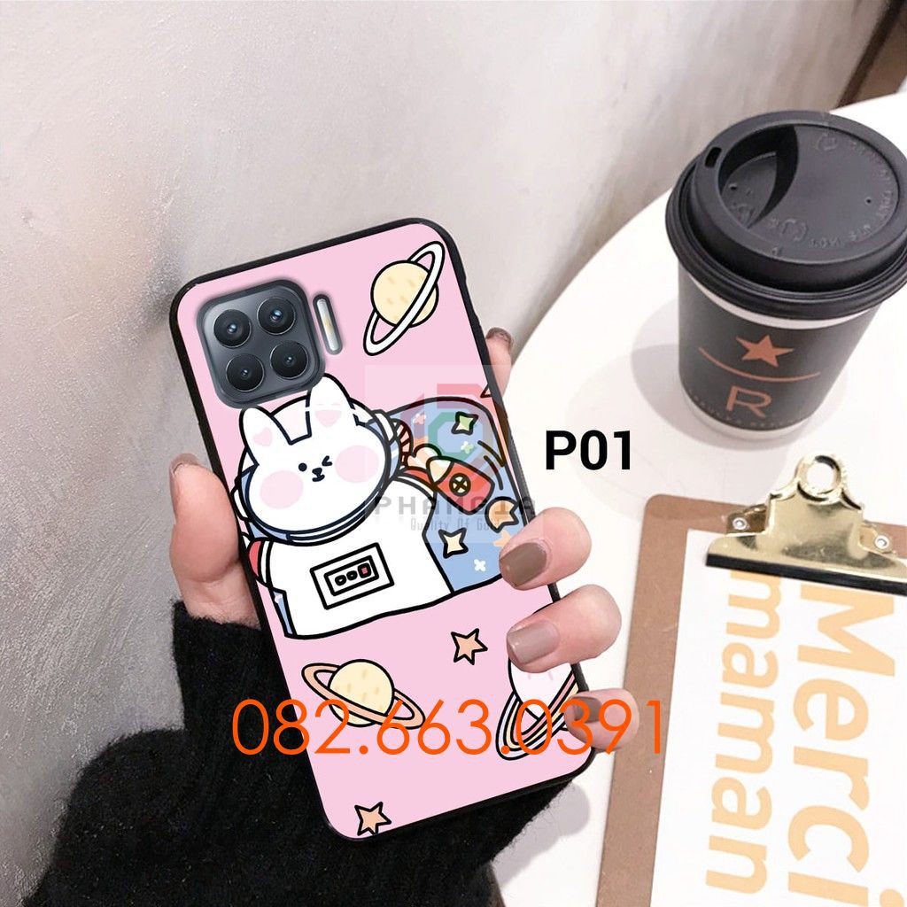 Ốp lưng ép kính Oppo A93 in hình hoạt hình