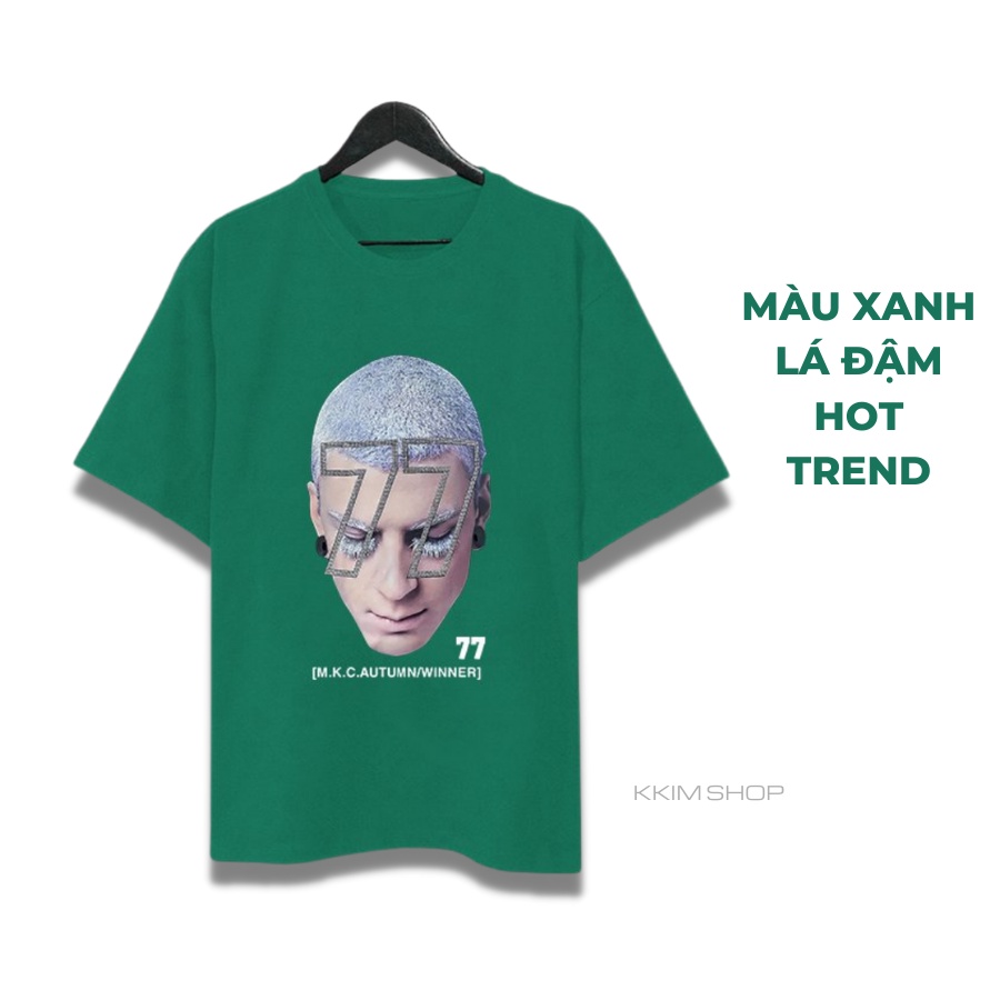 Áo Thun Tay Lỡ King Circle 77, áo phông unisex Form rộng oversize, chất liệu Cotton. KKIMShop