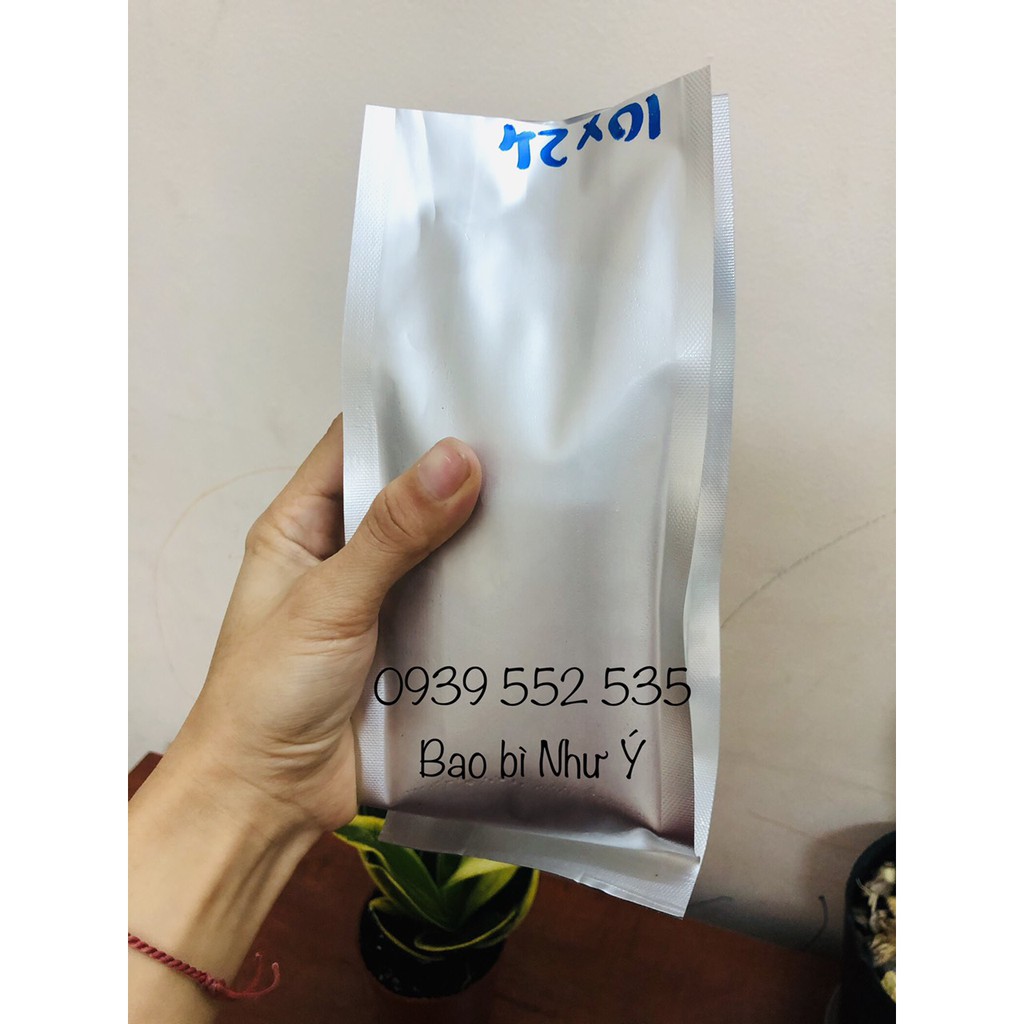 {1kg/size} túi 4 cạnh bạc, dùng đựng bột, trà, cafe