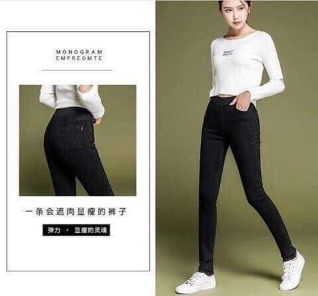 Quần jeans cạp chun co giãn siêu đẹp (inbox chọn size)