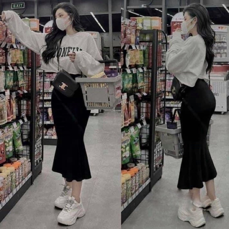 Chân váy dài đuôi cá hothit siêu đẹp