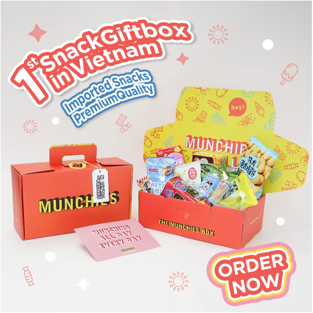 Hộp quà MUNCHIES bánh kẹo Nhật Bản - Hộp quà kỷ niệm, hộp quà tặng bạn trai - bạn gái, tặng nhân viên, tặng sinh nhật | BigBuy360 - bigbuy360.vn