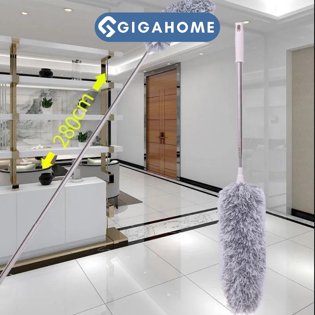 Chổi Kéo Dài 2m8 Quét Trần, Lau Bụi Đa Năng GIGAHOME Bằng Sợi Vải Siêu Nhỏ 9789