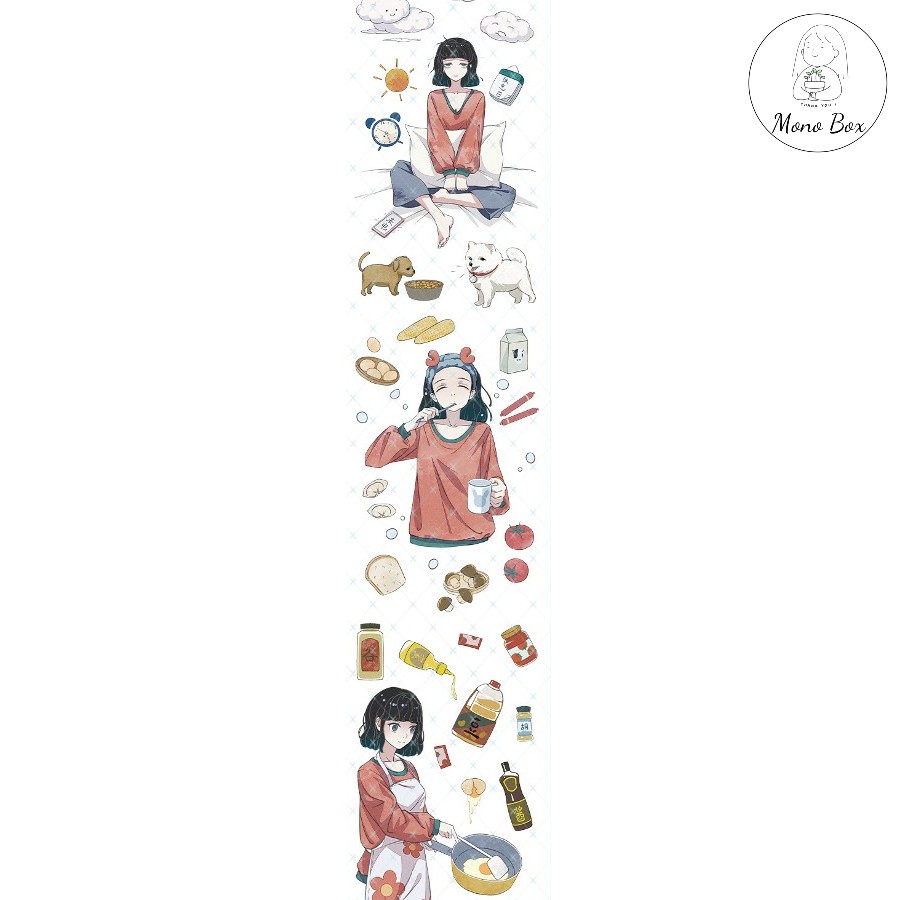 Washi tape nhân vật chiết cute đẹp trang trí sổ MONO BOX NHS05