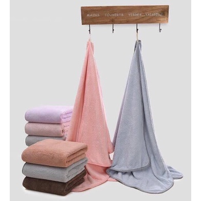 Khăn tắm lông cừu size lớn 70x140cm, khan tam han quoc