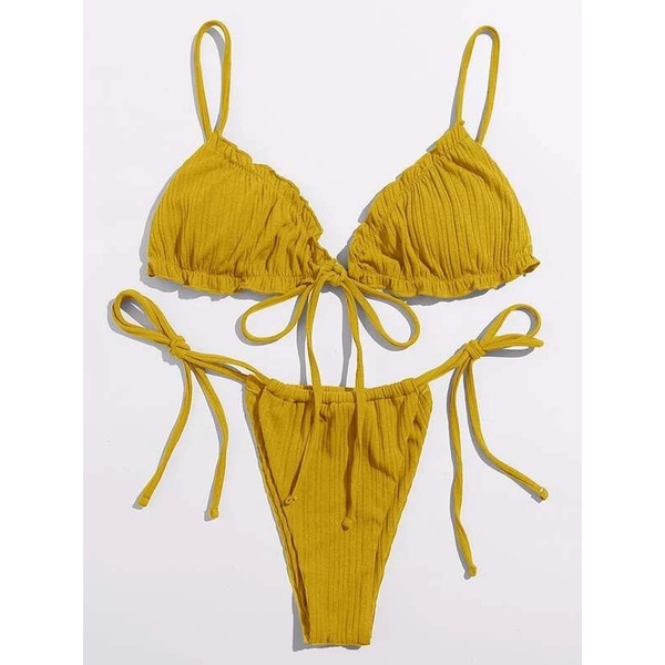 Bộ Đồ Bơi bikini Màu Sắc Đơn Giản Quyến Rũ Cho Nữ