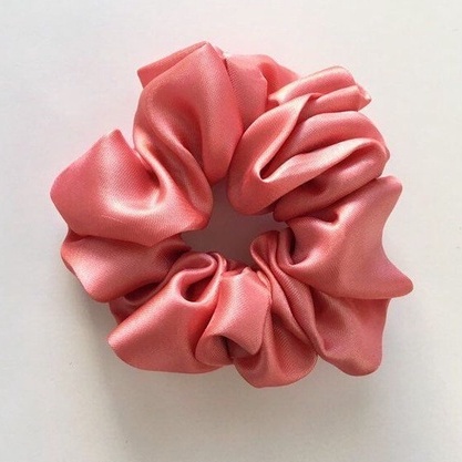 Dây Buộc Tóc Lụa Scrunchies Trơn, Cột Tóc Không Đau Đầu, Vải Mềm Mịn, Sang Trọng Hàng Taobao Loại 1