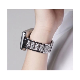 Apple Watch thế hệ thứ 9 Dây đeo bằng thép không gỉ kim cương kim cương kim loại iWatch S9 8 7 Vòng đeo tay bằng thép không gỉ thế hệ thứ 6 Dây đeo thể thao