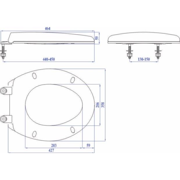 Nắp bồn cầu HA-02 PLATIC Nhựa ABS siêu bền