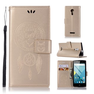 Bao da nắp gập nam châm có ngăn đựng thẻ họa tiết nghệ thuật dùng cho Alcatel One Touch Flash 2