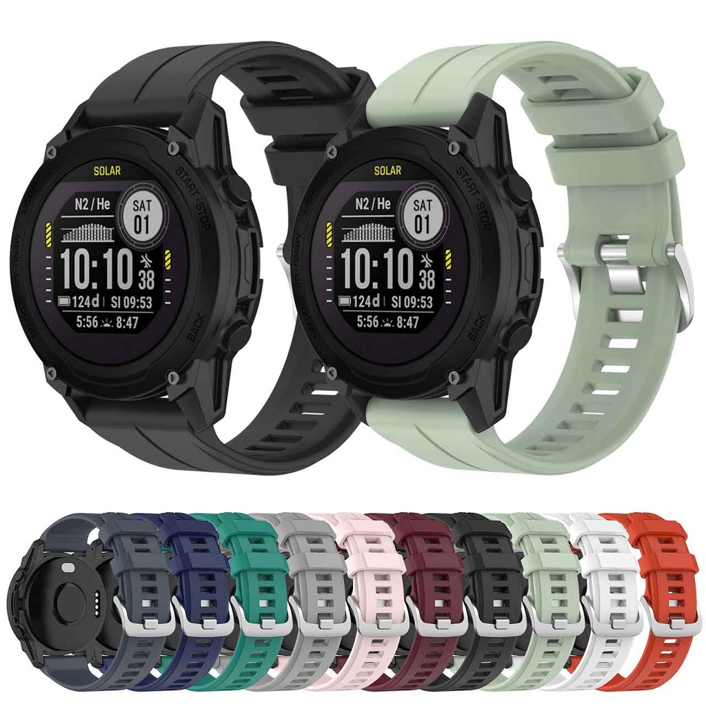Dây Đeo Silicone 22mm Cho Garmin Forerunner 955 945 935 745 Fenix 7 6 5 instinct 2 Descent G1
