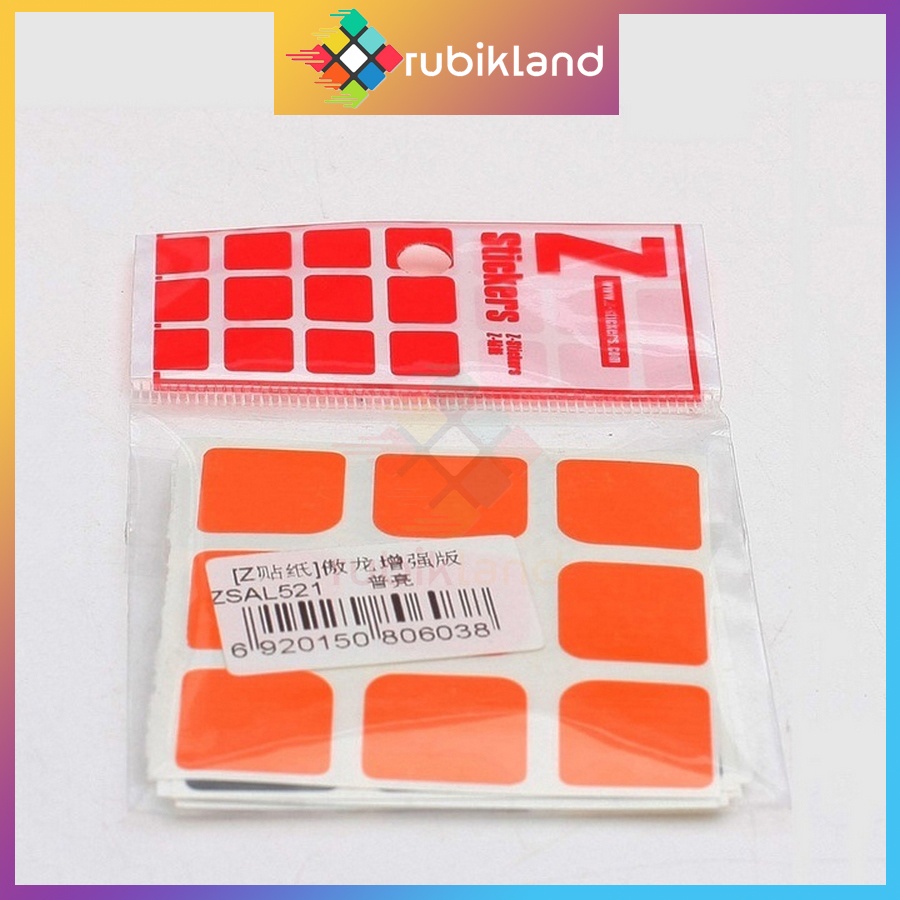 Sticker Dán Rubik Gan 3x3 Rubic 3 Tầng Bo Góc Cạnh