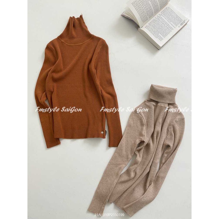 Áo len cổ lọ nữ tay dài form dài dày dặn thu đông ulzzang thời trang Fmstyle Saigon 21ALU10P21501 | BigBuy360 - bigbuy360.vn