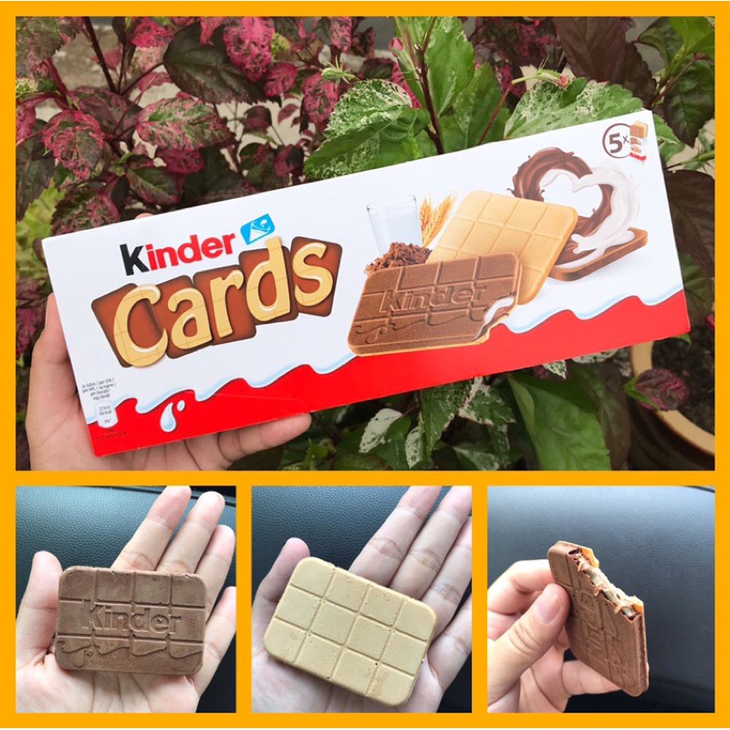 Bánh Chocolate Kinder Cards 5 thanh 128g