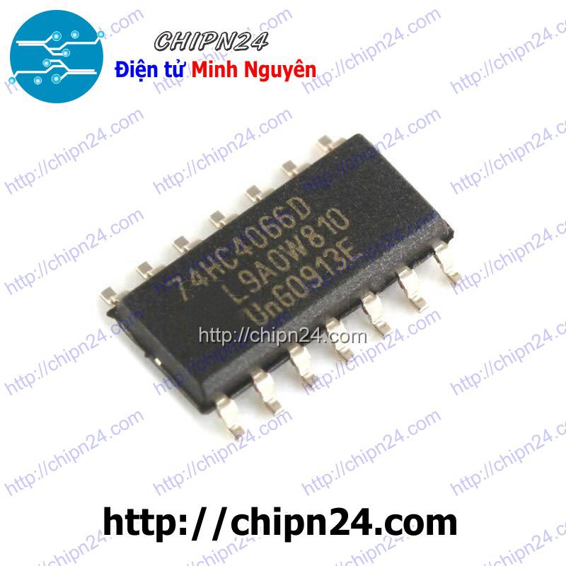 [1 CON] IC 74HC4066 SOP-14 (SMD Dán) (74HC4066D SN74HC4066DR 744066)