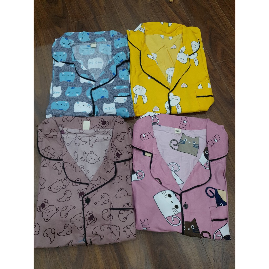 Bộ ngủ quần cộc áo cộc pijama kate thái cực hot hit bộ pyjama bộ pizama | BigBuy360 - bigbuy360.vn