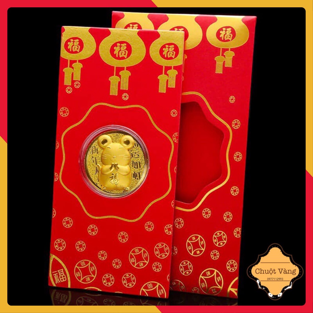 Lì xì chuột vàng may mắn