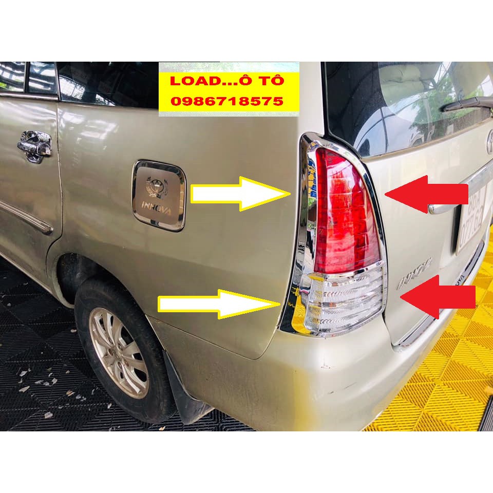 Ốp Viền Đèn Pha Hậu Xe Toyota Innova 2008-2016 Mạ Crom Sáng Bóng Cao Cấp Nhất Thị Trường