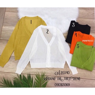 Áo len chỉ form ngắn có nút gài hàng nhập!