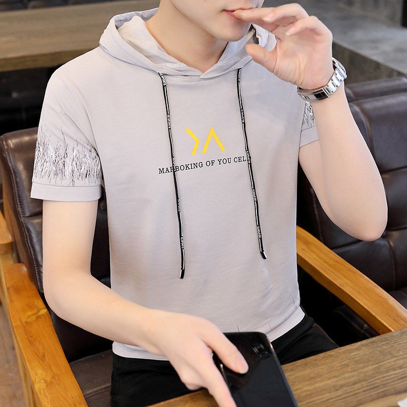 Áo Hoodie Ngắn Tay Thời Trang Năng Động Cho Nam