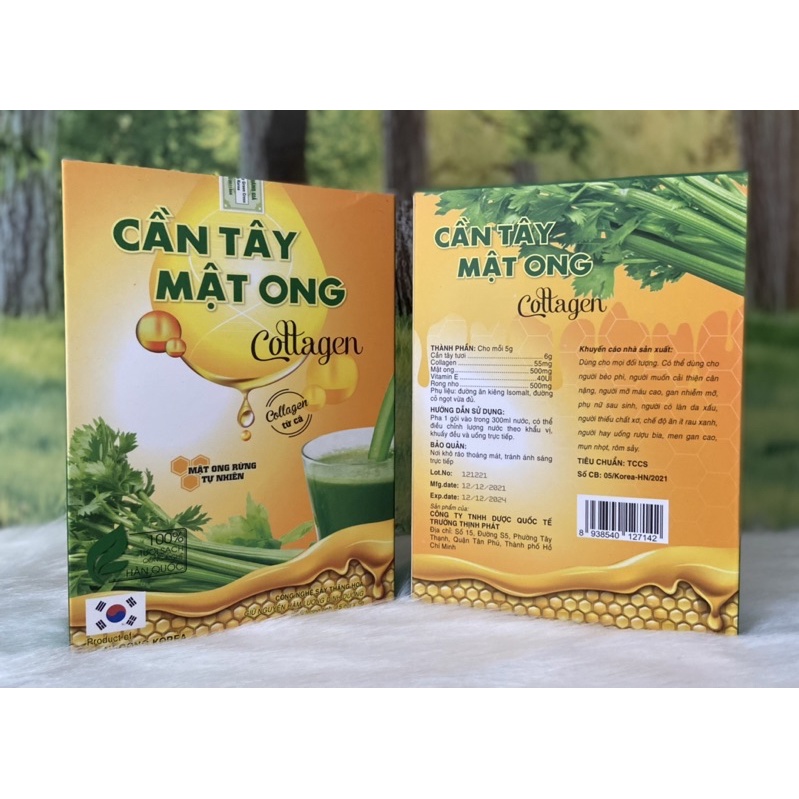 Cần Tây Mật Ong Collagen Hộp 250g/15 gói *5g