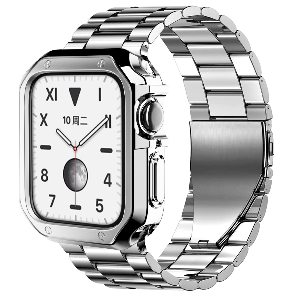 Bộ Dây Đeo + Vỏ Bọc Bảo Vệ Cho Đồng Hồ Thông Minh Apple Watch series 8 7 6 SE 5 4 3 8Ultra 41mm 45mm 40mm 44mm 42mm