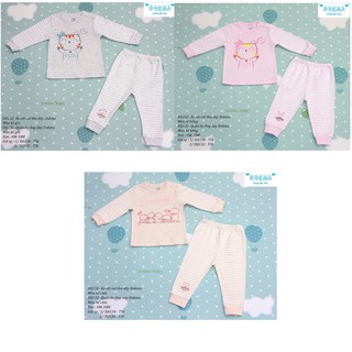 Bộ quần áo sơ sinh cotton thu đông Dokma DA132