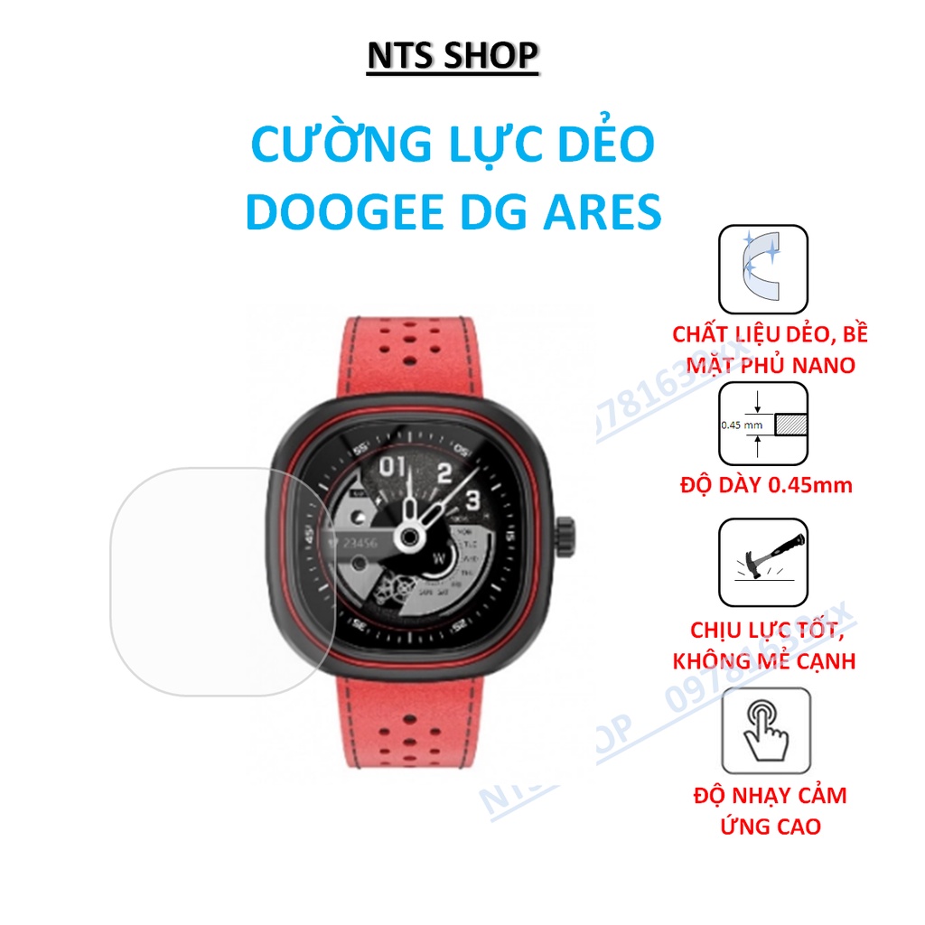 Cường lực dẻo (2tấm) bảo vệ màn hình smartwatch Doogee DG Ares